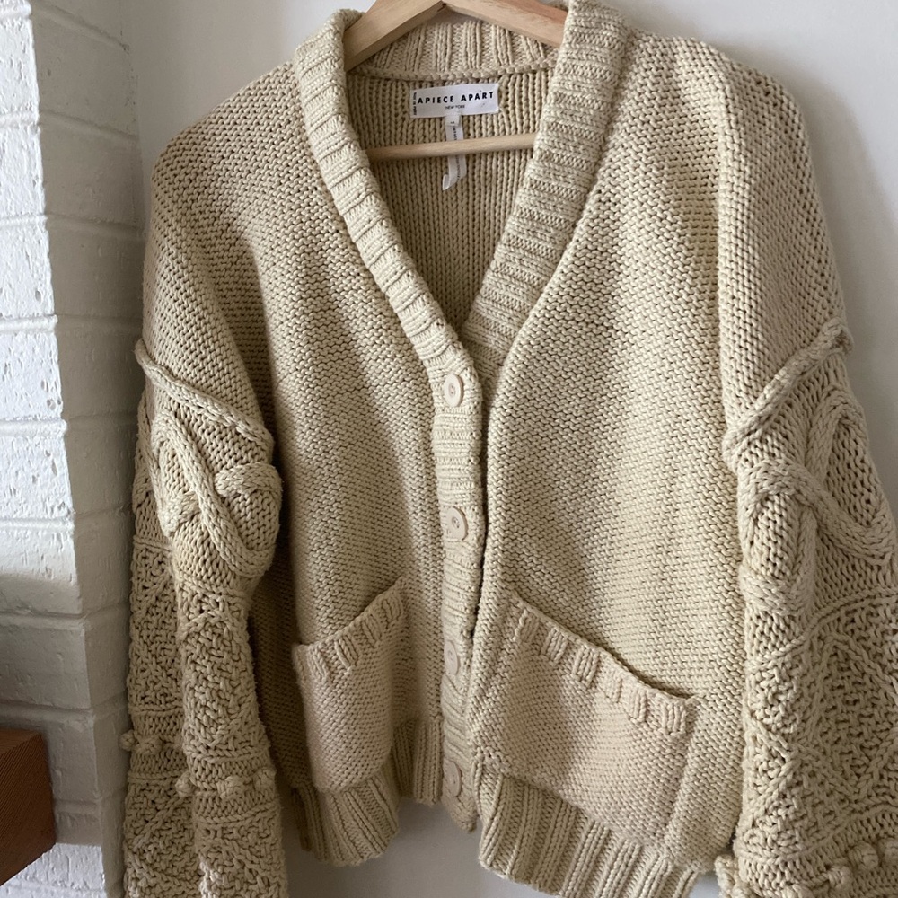 Apiece Apart Jacinta Cropped Cardigan Medium